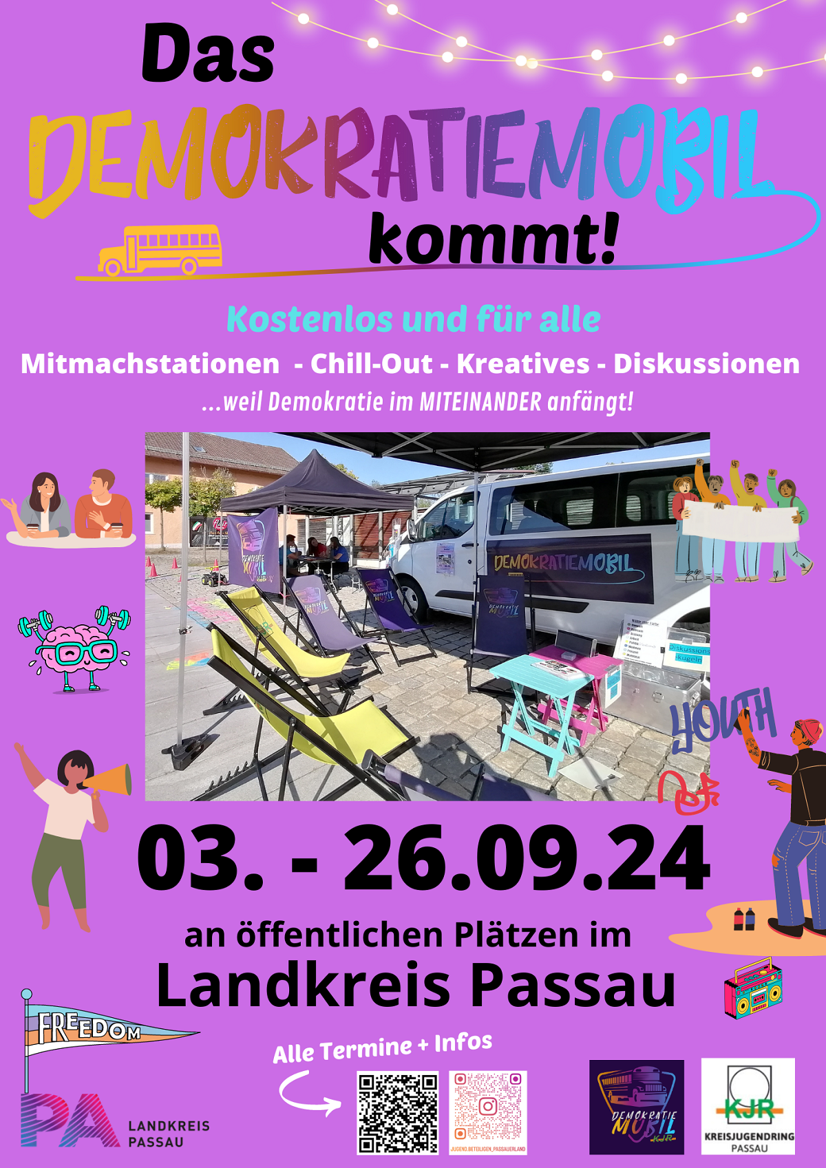 Demokratiemobil Plakat Landkreistour 2024